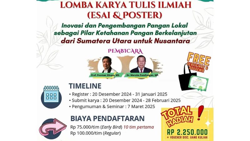 YUK, Ikuti Lomba Esai dan Poster FOODTECH INNOVATION COMPETITION 2025, Unika St Thomas